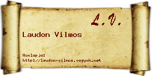 Laudon Vilmos névjegykártya